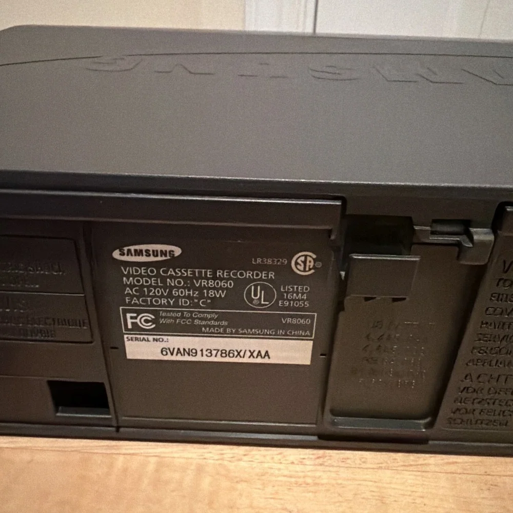 Samsung VR8060 VCR / VHS Player NO Remote Playback Tested 4 Head HiFi